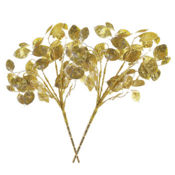 Countryfield kunsttak Lunariai¿½- 2x - goud - 40 cm - kunststof - Kunstbloemen