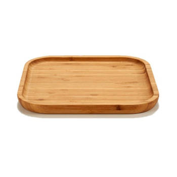 Bamboe houten broodplank/serveerplank vierkant 20 cm - Serveerplanken