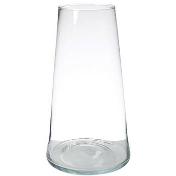 Bloemenvaas Donnatella - helder transparant - glas - D24 x H30 cm - Vazen
