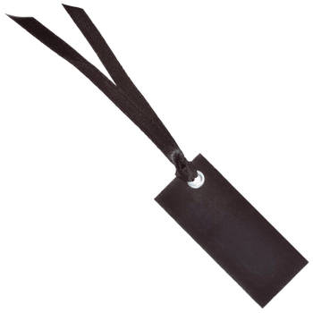 Santex cadeaulabels met lintje - set 12x stuks - zwart - 3 x 7 cm - naam tags - Cadeauversiering