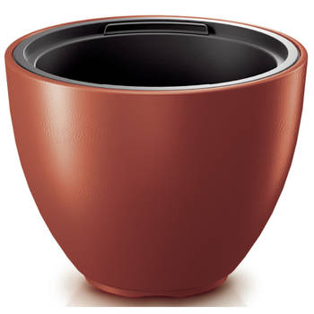 Prosperplast Plantenpot/bloempot Sevilla - buiten/binnen - kunststof - koper - D39 x H30 cm - Plantenpotten