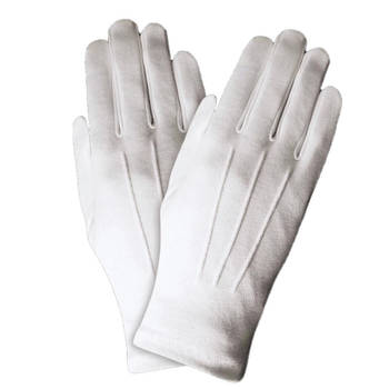 Korte handschoenen -wit -polyester -volwassenen - verkleedaccessoiresA  - Verkleedhandschoenen