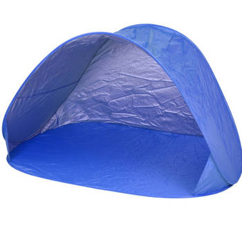 Windscherm/beachshelter/strandtent pop-up - blauw - 145 x 80 cm - Windschermen