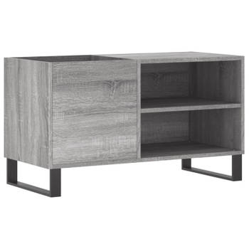 vidaXL Platenkast 85x38x48 cm bewerkt hout grijs sonoma eikenkleurig