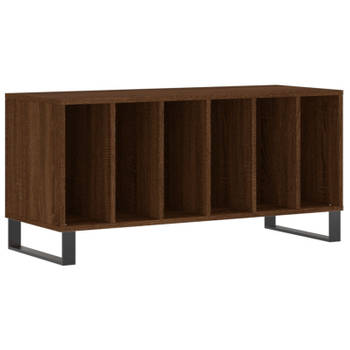 vidaXL Platenkast 100x38x48 cm bewerkt hout bruin eikenkleur