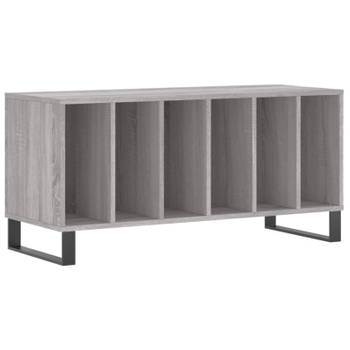 vidaXL Platenkast 100x38x48 cm bewerkt hout grijs sonoma eikenkleurig