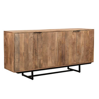 Livingfurn - Dressoir Valdez 180cm - Mangohout / Gecoat Staal