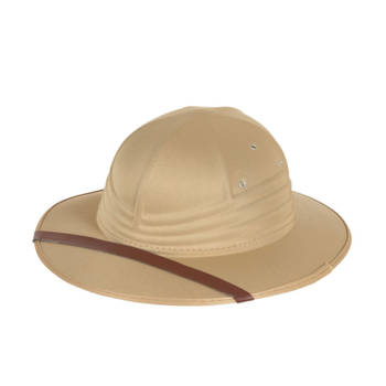 Tropenhelm - safari helmhoed - nylon - volwassenen - verkleed hoeden - Verkleedhoofddeksels