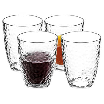 5Five Drinkglazen Estiva - 6x - transparant - onbreekbaar kunststof - 380 ml - Drinkglazen