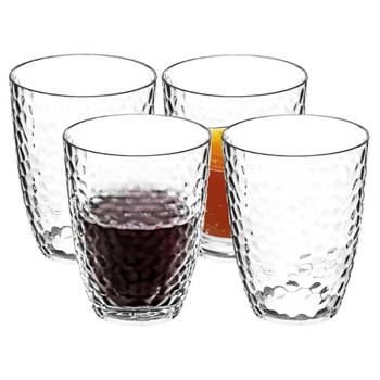 5Five Drinkglazen Estiva - 12x - transparant - onbreekbaar kunststof - 380 ml - Drinkglazen