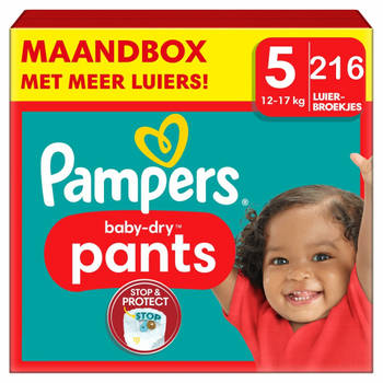 Pampers - Baby Dry Pants - Maat 5 - Maandbox - 216 stuks - 12/17KG