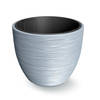 Prosperplast Plantenpot/bloempot Furu Stripes - buiten/binnen - kunststof - lichtgrijs - D47 x H47 cm - Plantenpotten