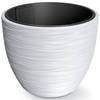 Prosperplast Plantenpot/bloempot Furu Stripes - buiten/binnen - kunststof - wit - D47 x H47 cm - Plantenpotten