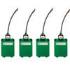 Kofferlabel van kunststof - 4x - groen - 10 x 5 cm - reiskoffer/handbagage labels - Bagagelabels