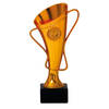 Luxe trofee/prijs beker met oren - brons - kunststof - 20 x 10 cm - sportprijs - Fopartikelen