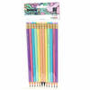 Kleurpotloden met gum set - multi kleuren - 12x stuks - tekenen voor kinderen - Kleurpotlood