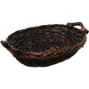 Broodmand ovaal - bruin - 34 x 26 x 9 cm - mandje rotan/riet - broodmand