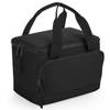 Bagbase koeltasje/lunch tas model Compact - 24 x 17 x 17 cm - 2 vakken - zwart - klein model - Koeltas