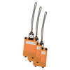 Kofferlabel Wanderlust - 3x - oranje - 9 x 5.5 cm - reiskoffer/handbagage label - Bagagelabels