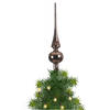 Kerstboom glazen piek bruin glans 26 cm - kerstboompieken