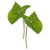 Bellatio Flowers & Plants Kunstplant tak - 3x - bladgroen - Aronskelkblad - 53 cm - Kunstbloemen