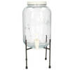 Limonade/drankdispenser op verhoger - 3.8 liter - transparant glas - H35 x B17 cm - Drankdispensers