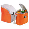 Kleine koeltas/Lunch tas model Glaciaal - 2x - 23 x 16 x 26 cm - 1 vaks - oranje/grijs - 9 Liter - Koeltas