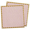 Santex feest servetten - stippen - 40x stuks - 25 x 25 cm - papier - roze/goud - Feestservetten