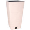 Prosperplast Plantenpot - kunststof - creme wit - D29 x H55 cm - Plantenpotten