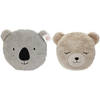 Dieren sierkussens - set 2x - kinderkamer - beer/koala - 30 cm - polyester - Sierkussens