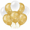Paperdreams 30 jaar leeftijd thema Ballonnen - 24x - goud/wit - Verjaardag feestartikelen - Ballonnen
