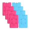 Voordeelset van 8x koelelementen blauw/roze 200 ML en 11 x 16 cm - Koelelementen