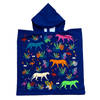 Bad cape/poncho - kinderen - jungle print - 60 x 120 cm - microvezel - Badcapes