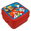 Paw Patrol broodtrommel/lunchbox voor kinderen - rood - kunststof - 14 x 8 cm - Lunchboxen