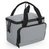 Bagbase koeltasje/lunch tas model Compact - 24 x 17 x 17 cm - 2 vakken - grijs/zwart - klein model - Koeltas