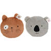 Dieren sierkussens - set 2x - kinderkamer - koala/kat - 30 cm - polyester - Sierkussens