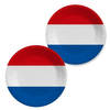 Holland/Nederlandse vlag gebaksbordjes - 10x - karton - D23 cm - Feestbordjes