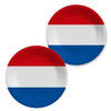 Holland/nederlandse vlag gebaksbordjes - 30x - karton - D23 cm - Feestbordjes