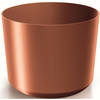 Prosperplast Plantenpot/bloempot Babylon - kunststof - buiten/binnen - koper - D29 x H29 cm - Plantenpotten