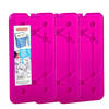 Plasticforte koelelementen 450 gram - 3x - 14 x 25 x 1 cm - roze - voor koelbox en koeltas - Koelelementen