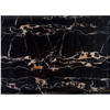 Decoratie plakfolie - 2x - marmer patroon zwart/goud - 45 cm x 2 m - zelfklevend - Meubelfolie