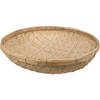 Fruitmand/fruitschaal rond - gevlochten bamboe hout - D41 cm - Fruitschalen