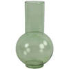Countryfield Bloemenvaas Catlin - groen - transparant glas - D20 x H36 cm - Vazen