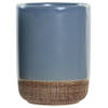 Badkamer tandenborstelhouder / drinkbeker - polystone - korenblauw - 8 x 10 cm - Tandenborstelhouders