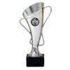 Luxe trofee/prijs beker met oren - zilver - kunststof - 20 x 10 cm - sportprijs - Fopartikelen