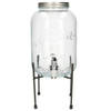 Limonade/drankdispenser op verhoger - 3.8 liter - transparant glas - H35 x B17 cm - Drankdispensers