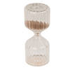 Zandloper woondecoratie - glas - 13 x 6 cm - beige zand - Zandlopers