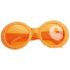 Oranje disco dames party bril met glitters - Verkleedbrillen
