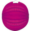Haza Lampion - fuchsia roze - 22 cm - papier - Feestlampionnen