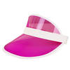 Verkleed zonneklep/sunvisor - voor volwassenen - roze/wit - Carnaval hoed - Verkleedhoofddeksels